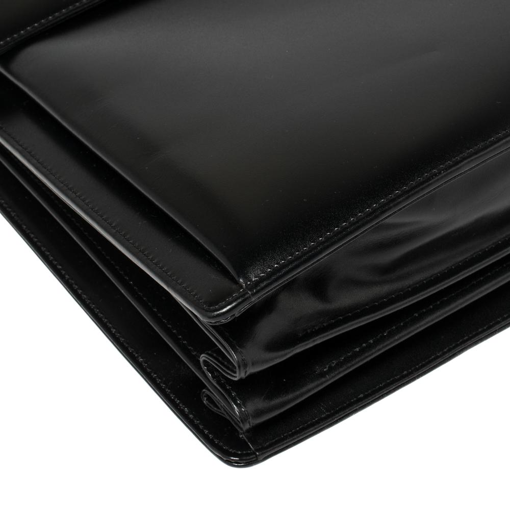 Montblanc Black Leather Meisterstuck Triple Gusset Aktentasche 3
