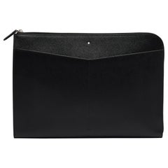 Montblanc Black Leather Meisterstuck Zip Pouch