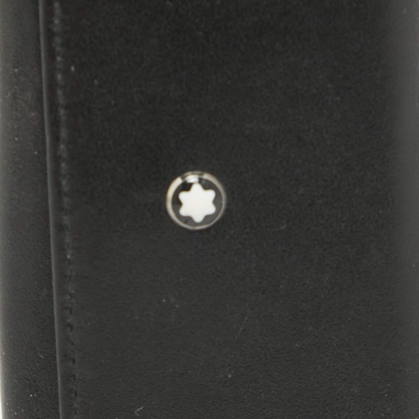 Montblanc Black Leather Meisterstück 6 Key Case For Sale 1