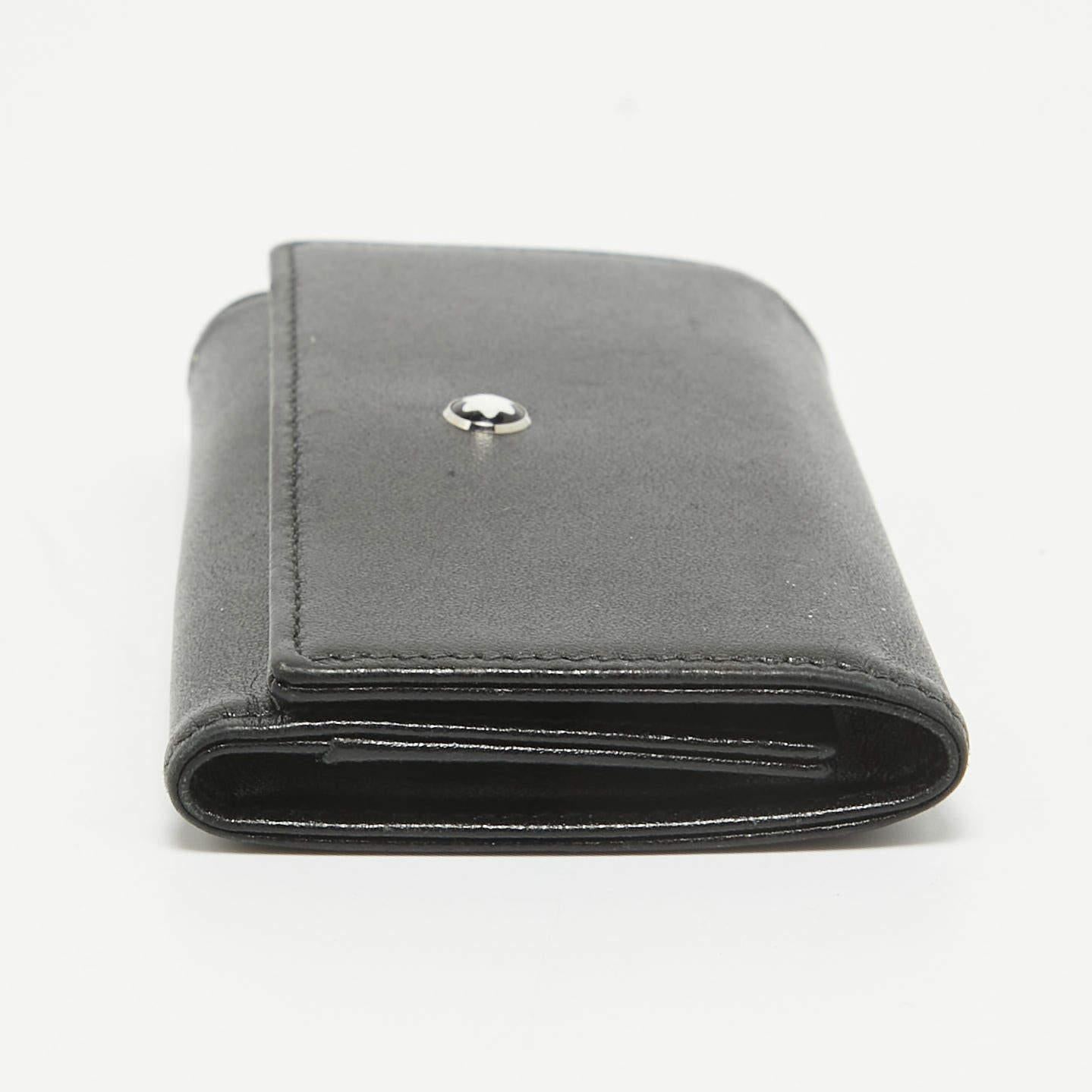 Montblanc Black Leather Meisterstück 6 Key Case For Sale 2