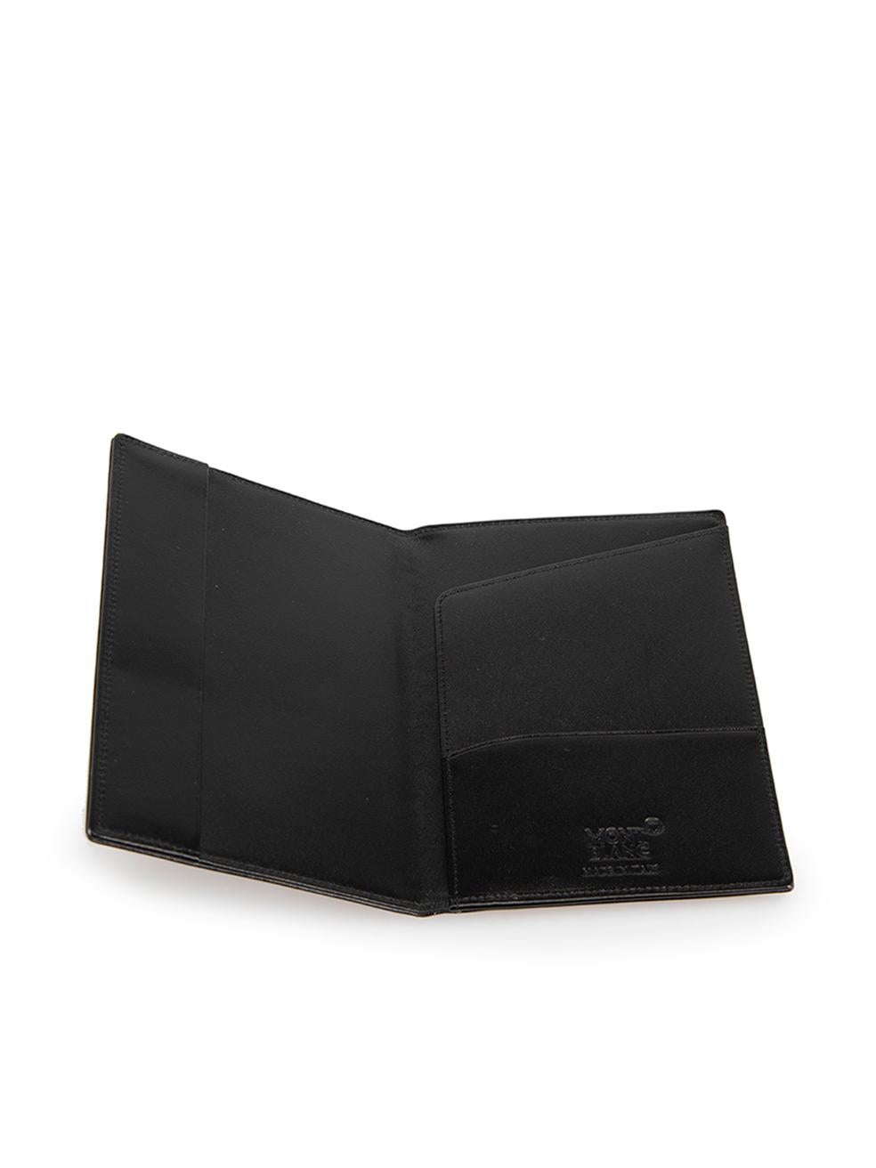 Montblanc Black Leather Passport Cover For Sale 1