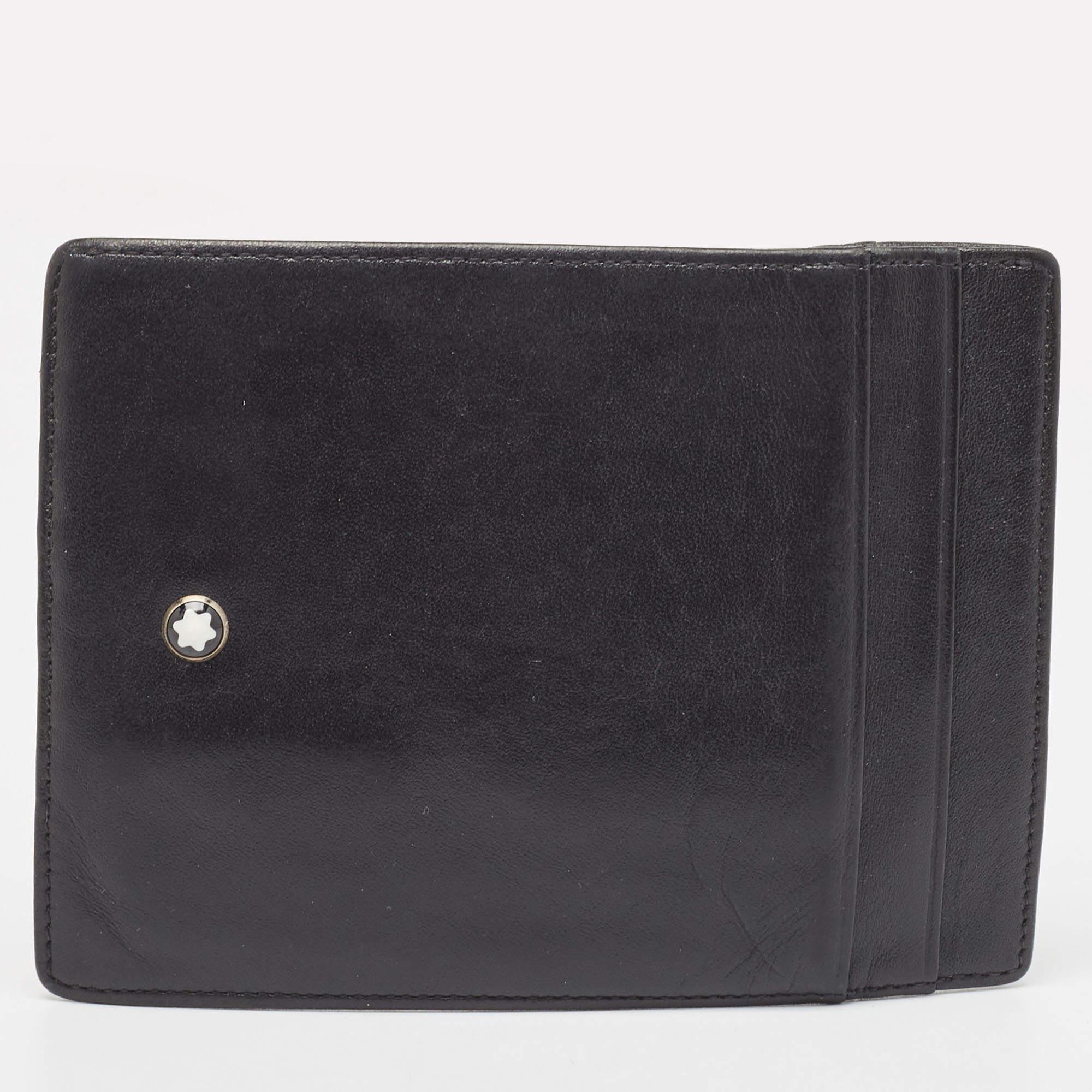 Montblanc Black Leather Urban Spirit Card Holder For Sale 1