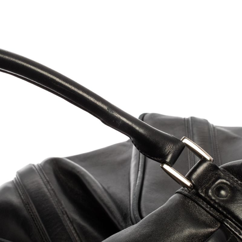 Montblanc Black Leather Weekender Duffel Bag 3
