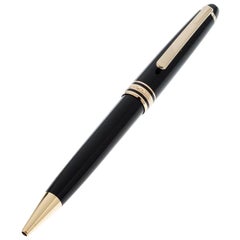 Montblanc Black Meisterstuck Resin Gold Tone Ballpoint Pen