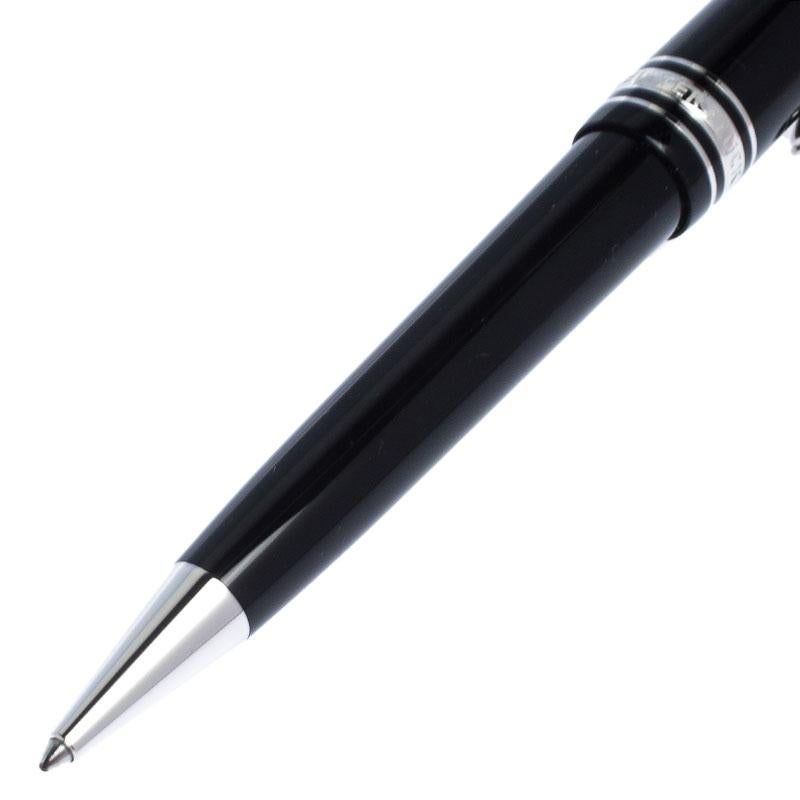 Women's Montblanc Black Meisterstuck Resin Silver Tone Ballpoint Pen