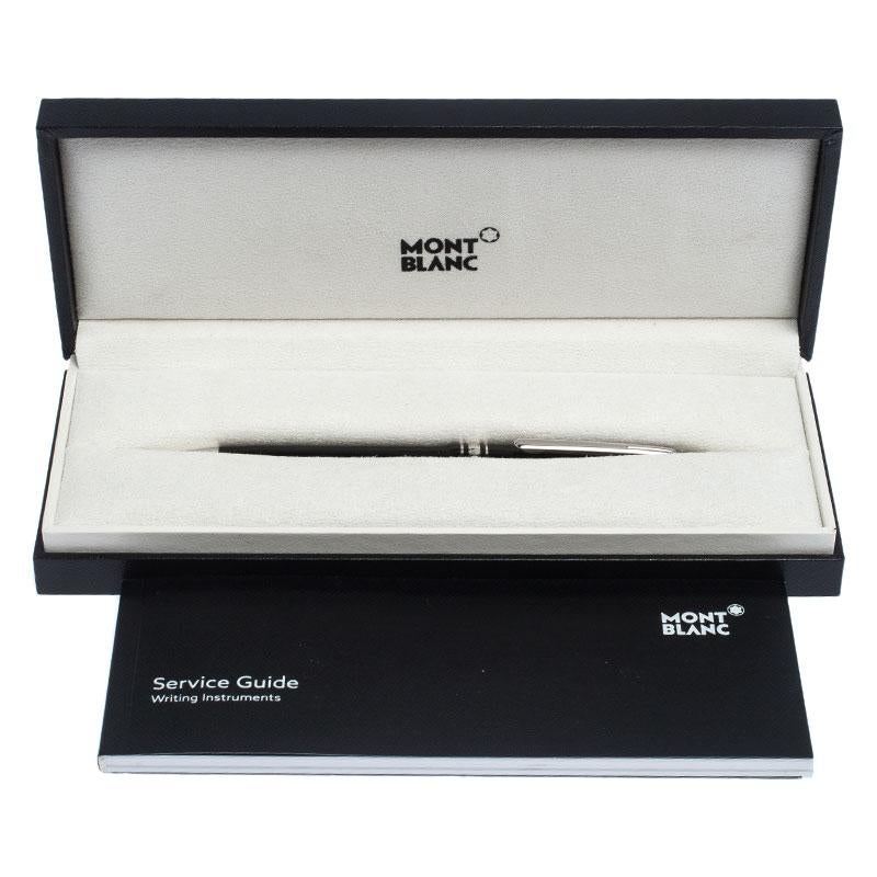 Montblanc Black Meisterstuck Resin Silver Tone Ballpoint Pen 1