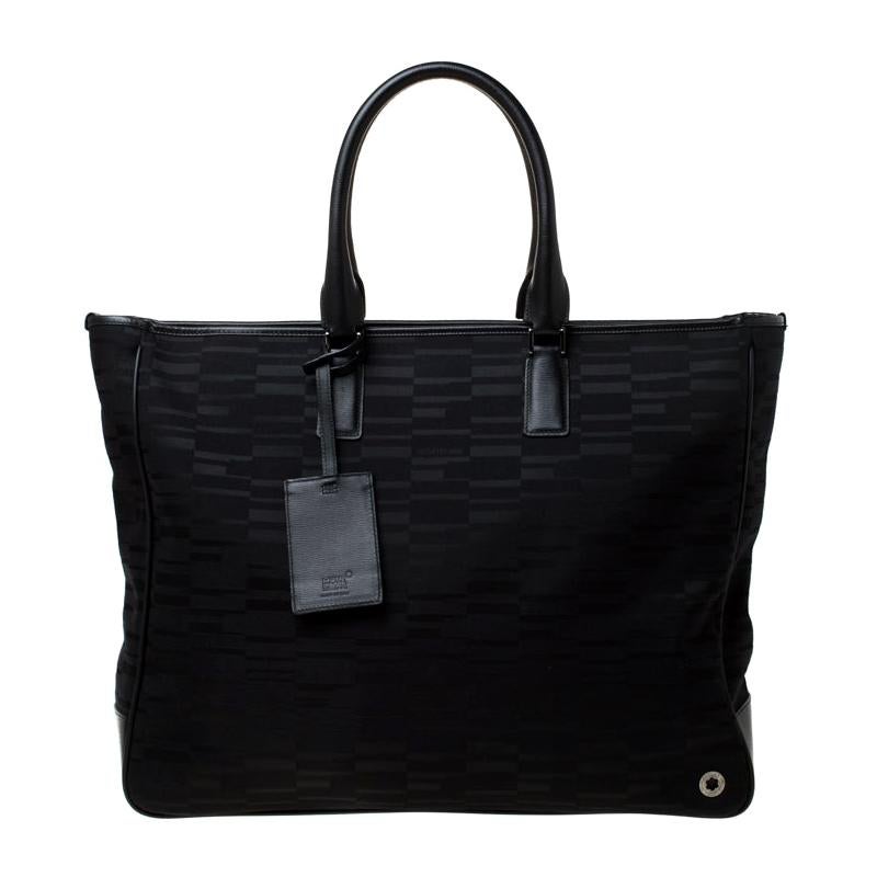Montblanc Black Mystery Canvas Westside Tote