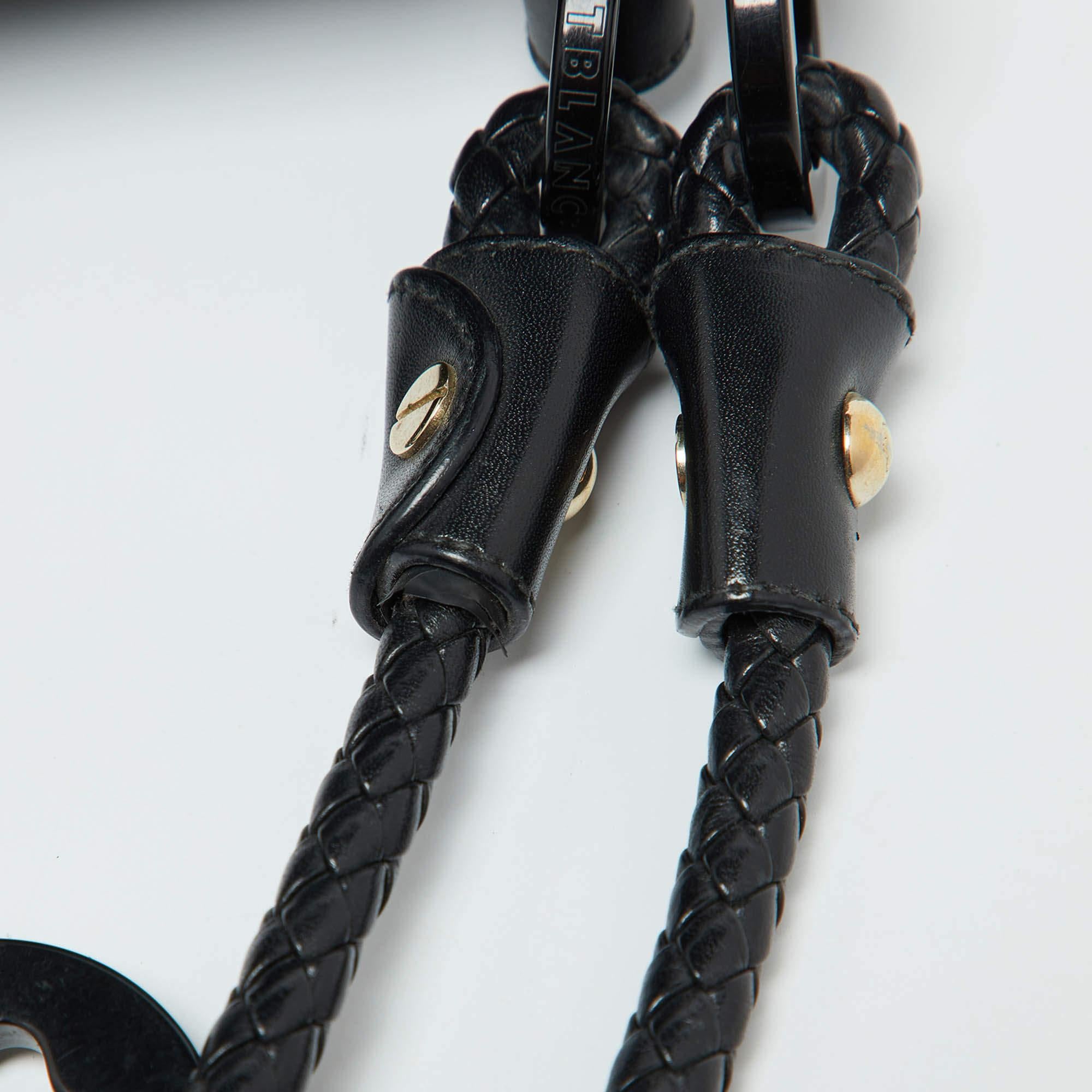 Montblanc Black Nylon and Leather Starisma Dalila Drawstring Bag For Sale 2