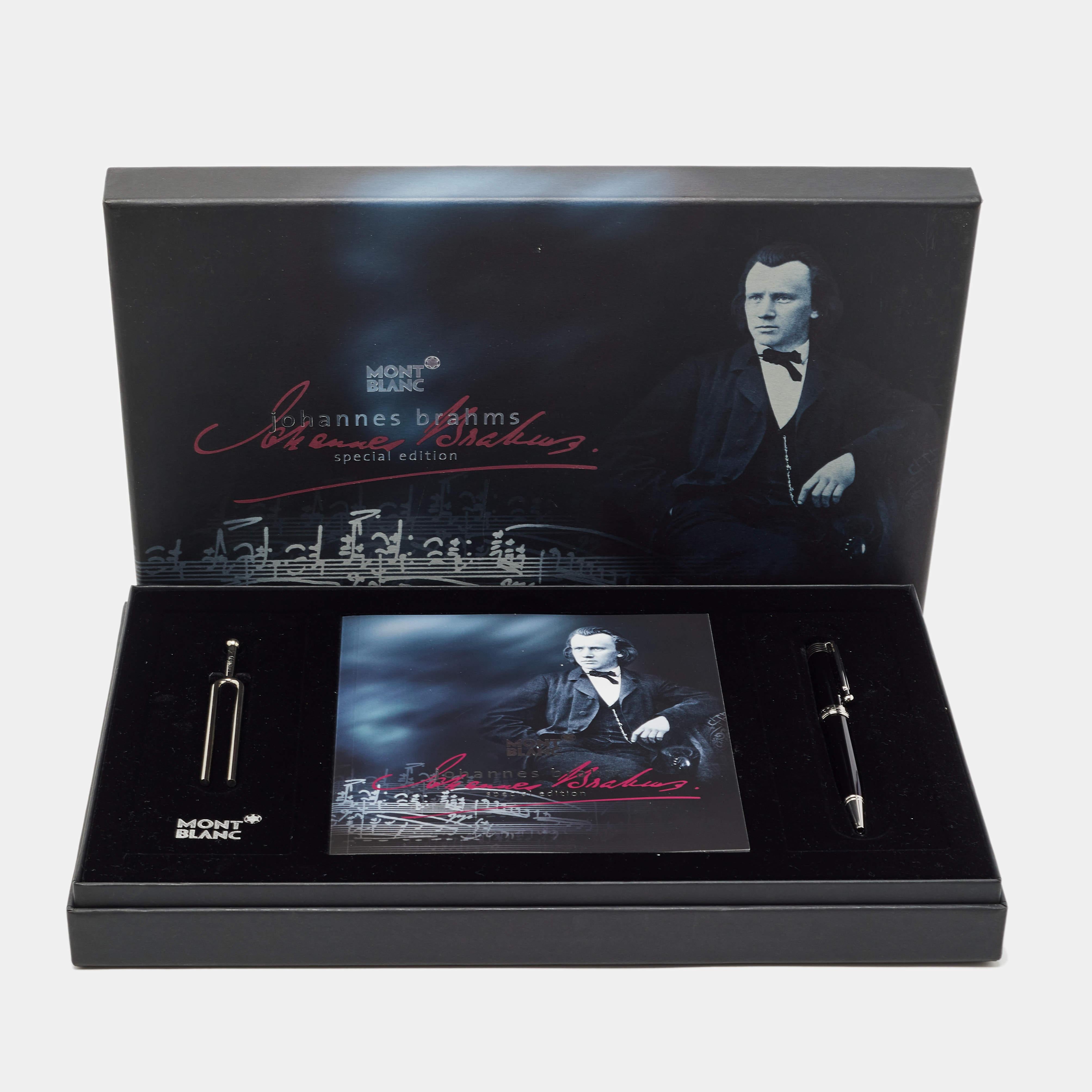 Men's Montblanc Black Resin Johannes Brahms Special Edition Ballpoint Pen Set