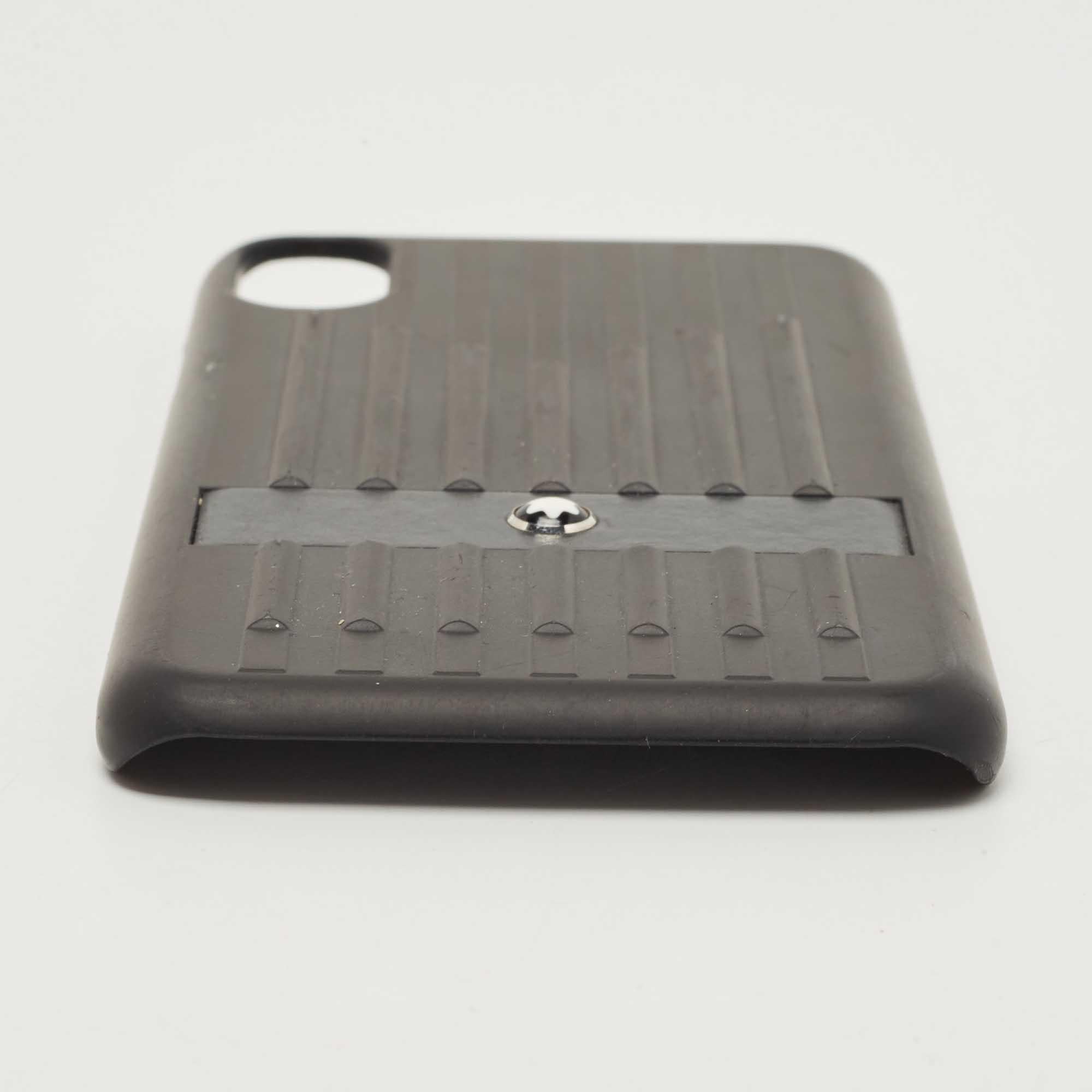Montblanc Black Sartorial Hard Shell Leather Phone Case IPhone X For Sale 1