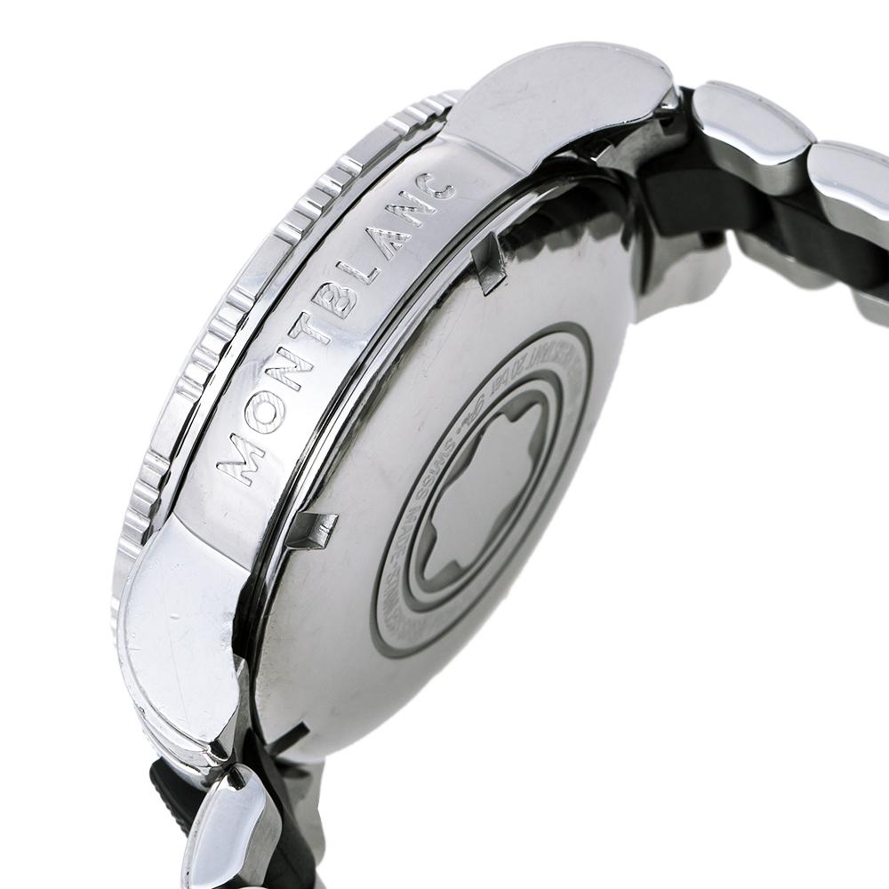 Contemporary Montblanc Black Sport XXL 102359 Automatic Chronograph Men’s Wristwatch 41.50 mm
