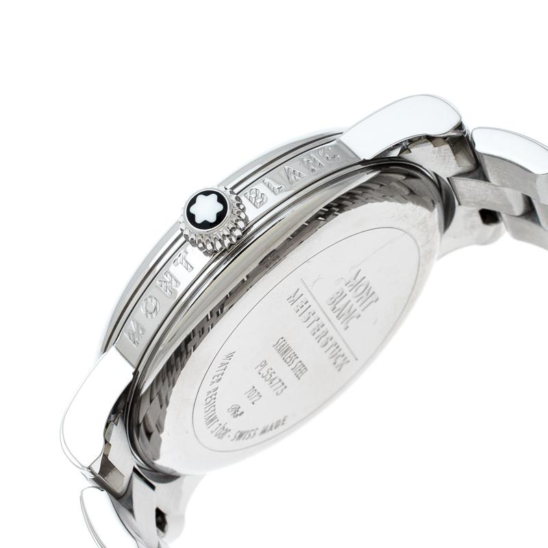 Montblanc Montre-bracelet pour homme en acier inoxydable noir Star 7072 40 mm Pour hommes en vente