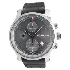 Montblanc Black Stainless Steel Time Walker Chonovoyager UTC