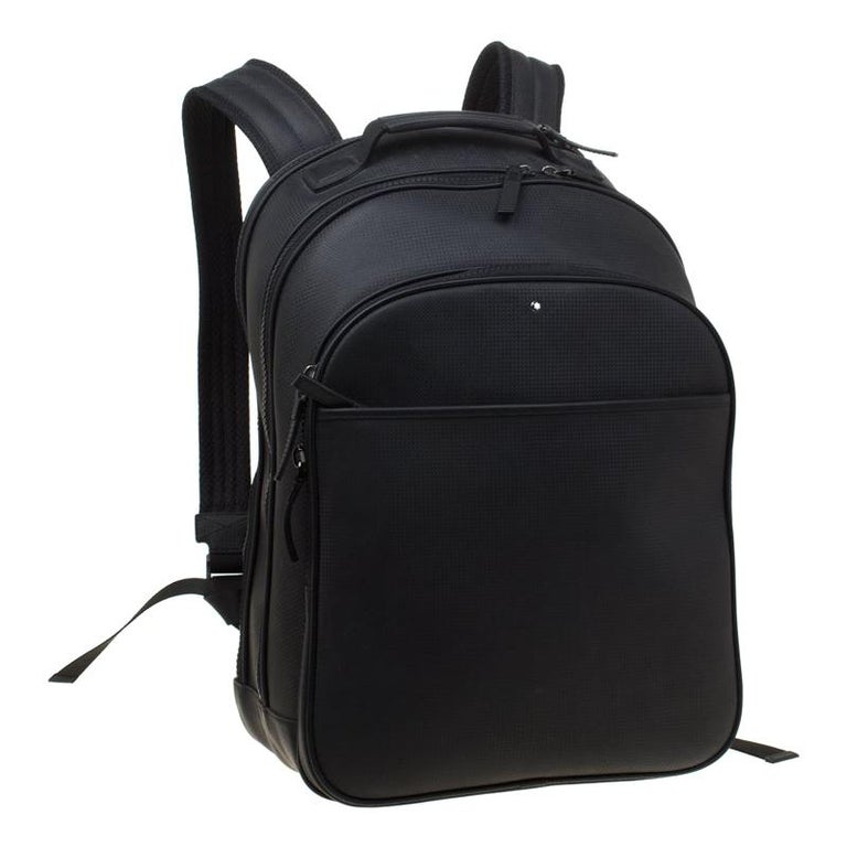Montblanc Black Textured Leather Extreme Rucksack Backpack For Sale at ...