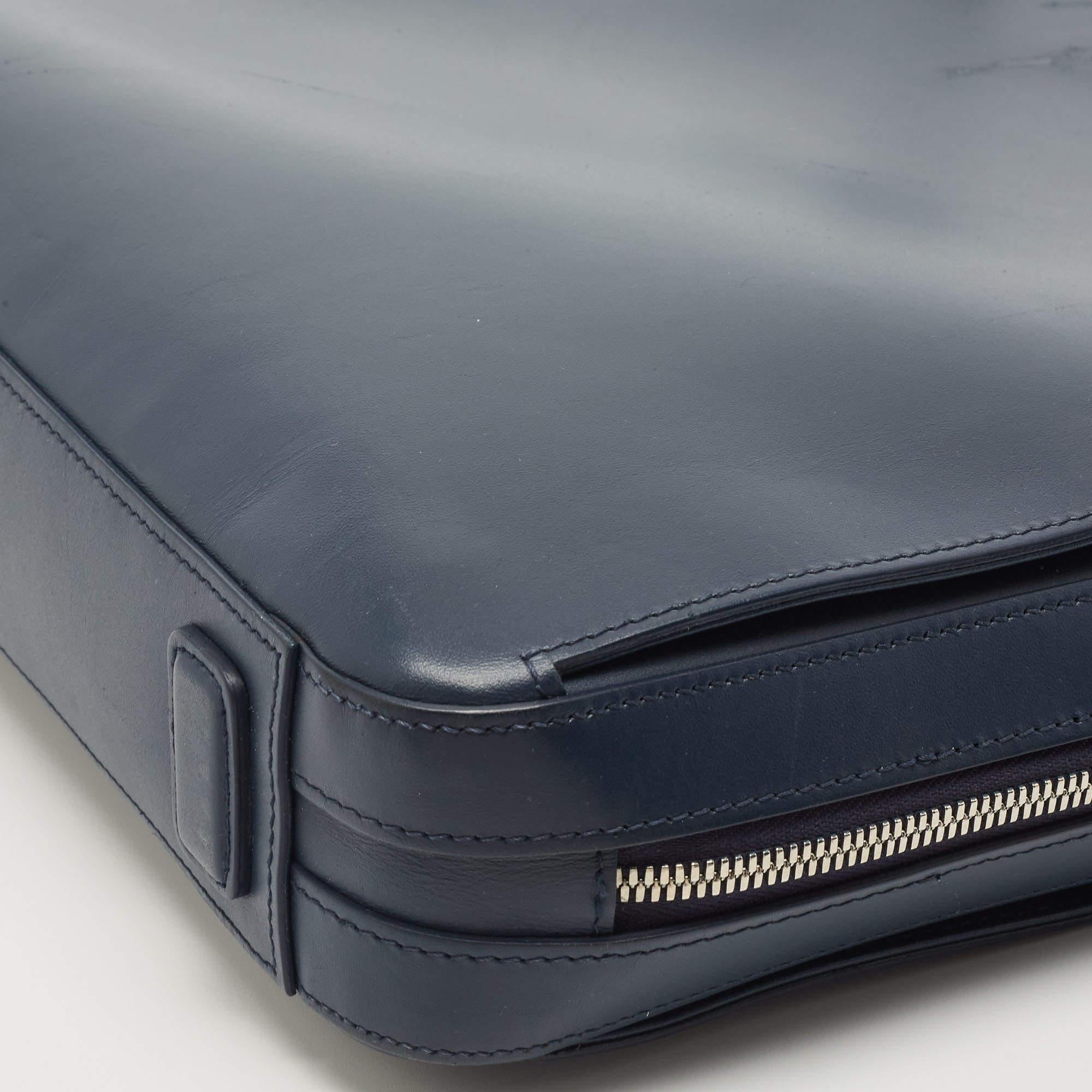 Montblanc Blue Leather Meisterstuck Sartorial Slim Document Case 8