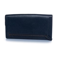 Montblanc, blue leather zip around wallet