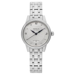 Used Montblanc Boheme Steel Diamond White Dial Automatic Ladies Watch 116498
