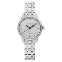 Montblanc Boheme Acciaio Diamante Quadrante Bianco Orologio Automatico Donna 116498