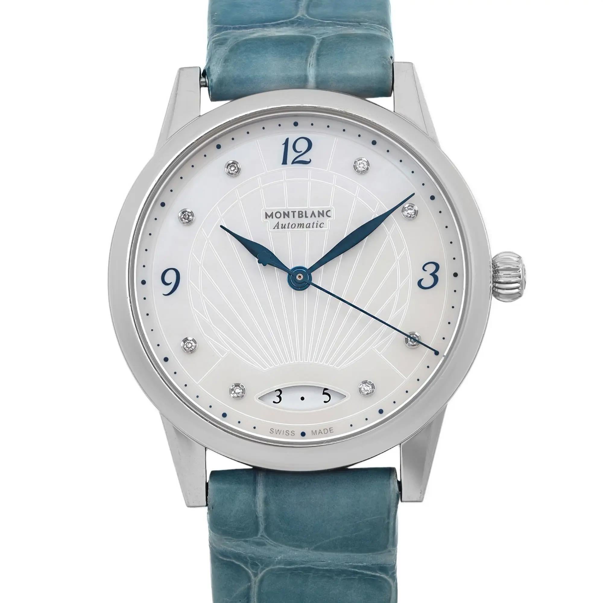 Pre-owned. Good condition. No original box and papers.

General Information:
Brand: Montblanc
Type: Wristwatch
Department: Women
Model Number: MB118651
Model: Montblanc Boheme
Style: Dress/Formal
Country/Region of Manufacture: Switzerland
Year