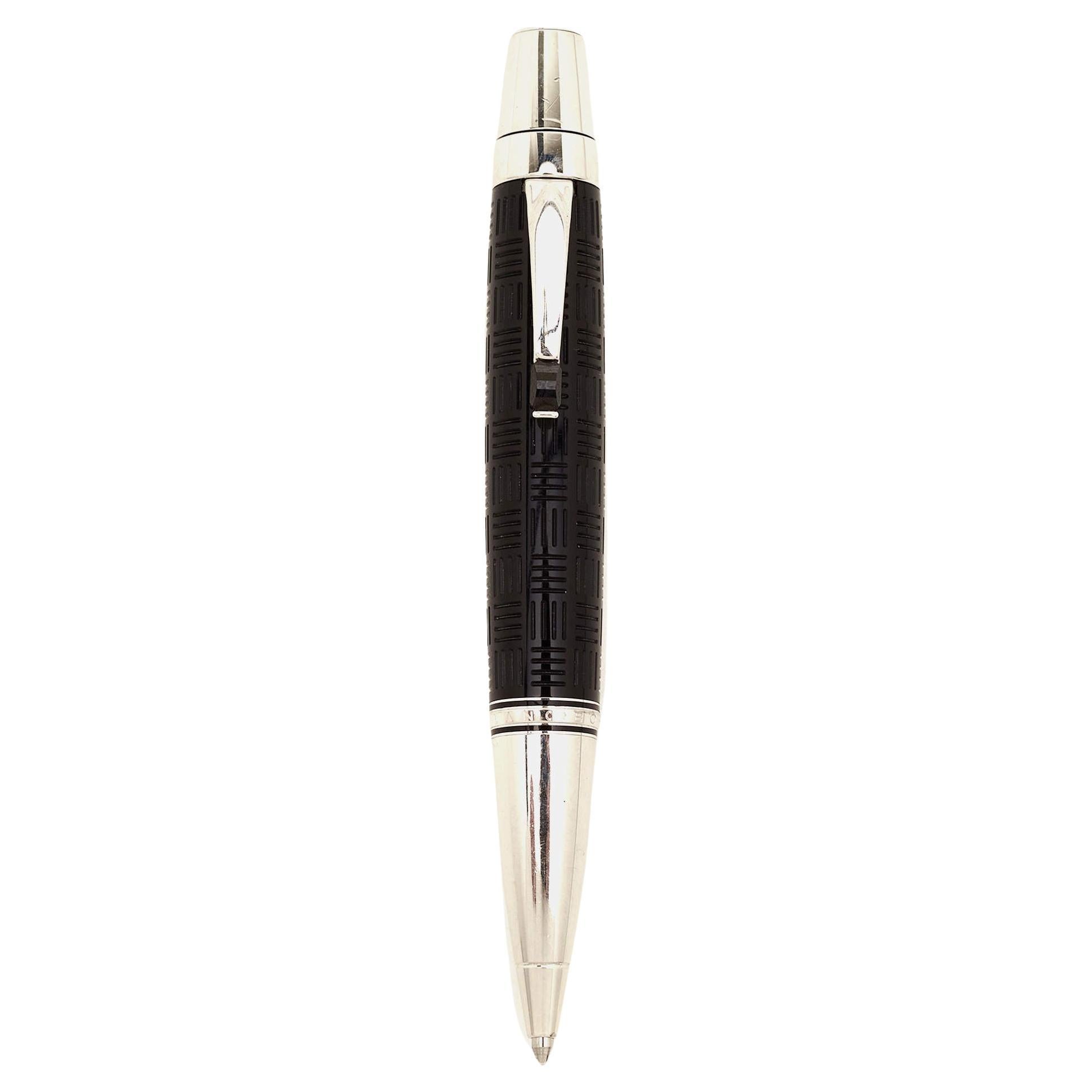 Montblanc Boheme Black Resin Silver Tone Ballpoint Pen For Sale