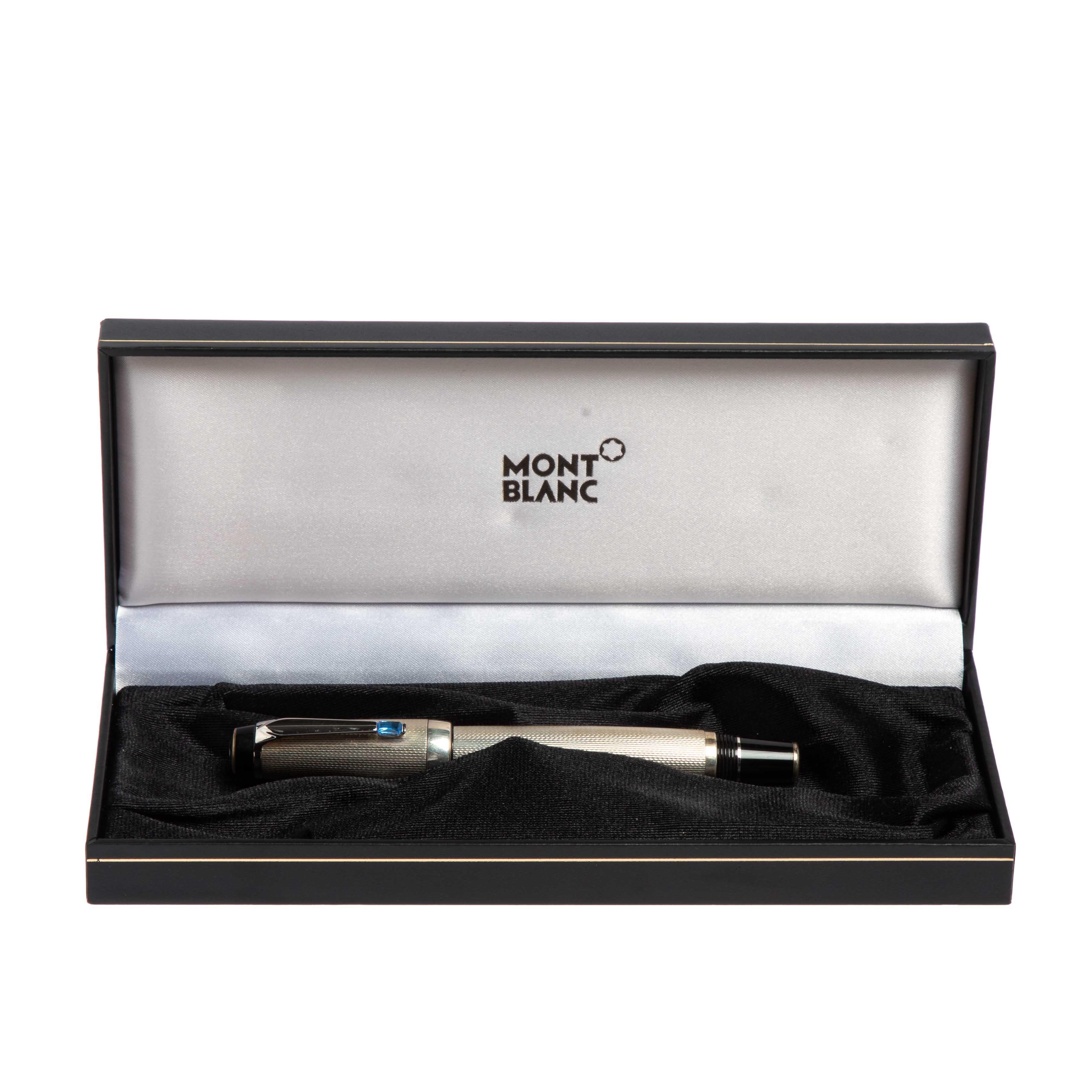 Men's Montblanc Bohème Sterling Silver Bleu Rollerball Pen