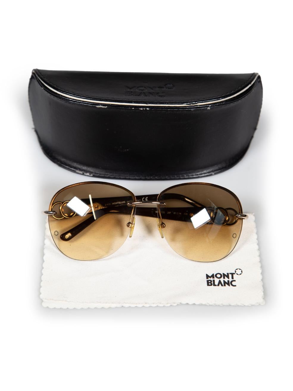 Montblanc Brown Gradient Lens Sunglasses For Sale 1