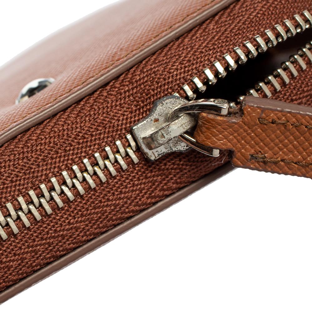 Marron Organiseur d' Agenda Montblanc en cuir marron avec fermeture éclair