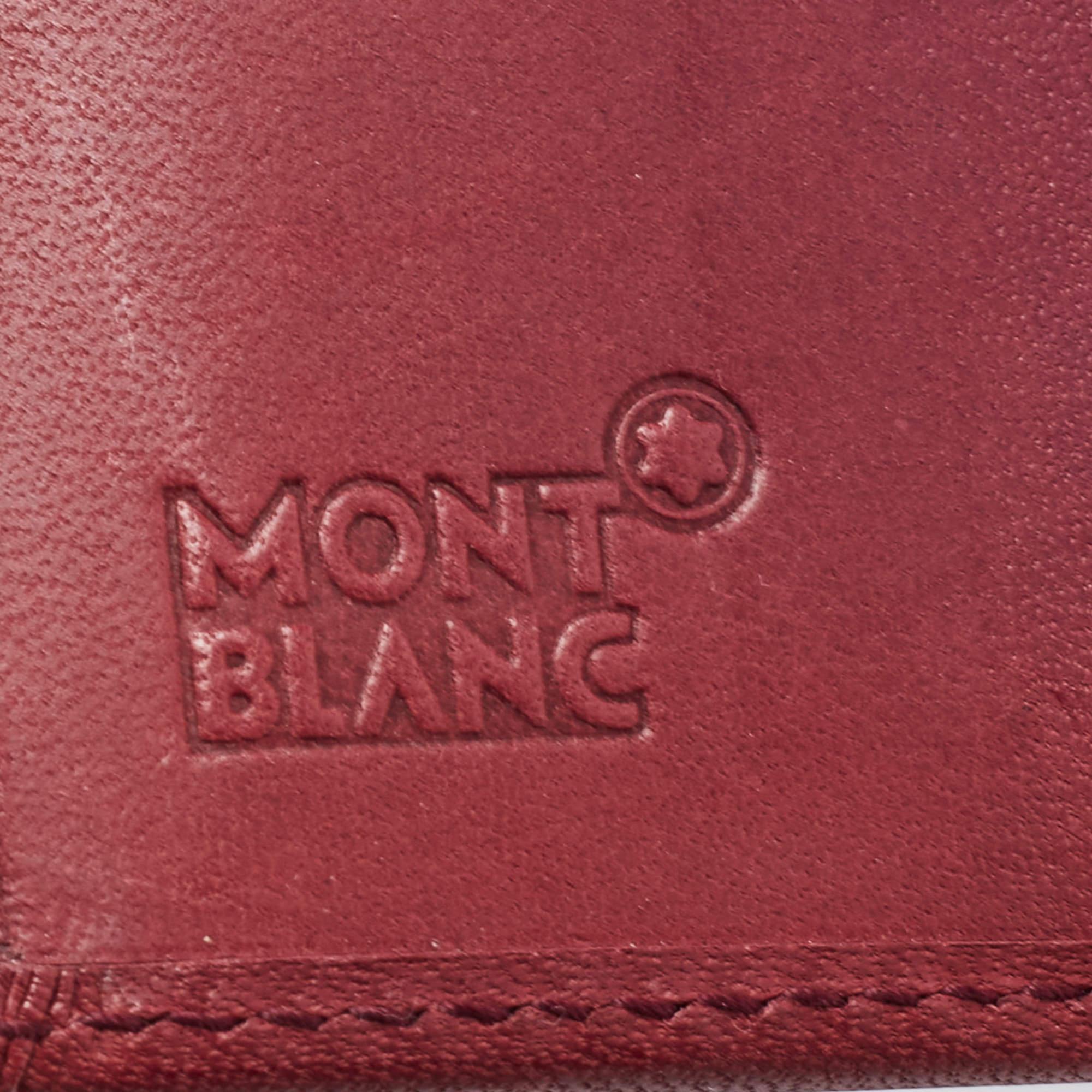 Montblanc Burgundy Leather Meisterstuck Agenda Cover 1