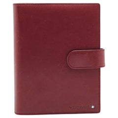 Montblanc Burgunderfarbener Meisterstuck Agenda-Deckel aus Leder