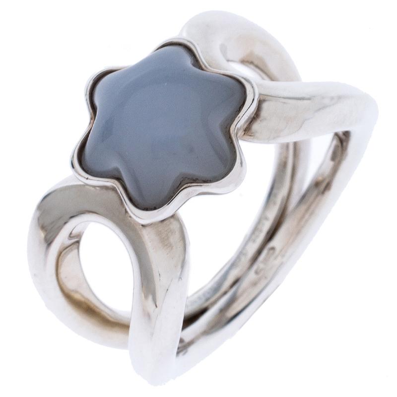 This ring from Montblanc is inspired by the brand’s emblem. A sterling silver band loops onto itself, and supports the feminine milky quartz stone. A simple and elegant ring, this is sure to become a regular part of your wardrobe. Beautiful,