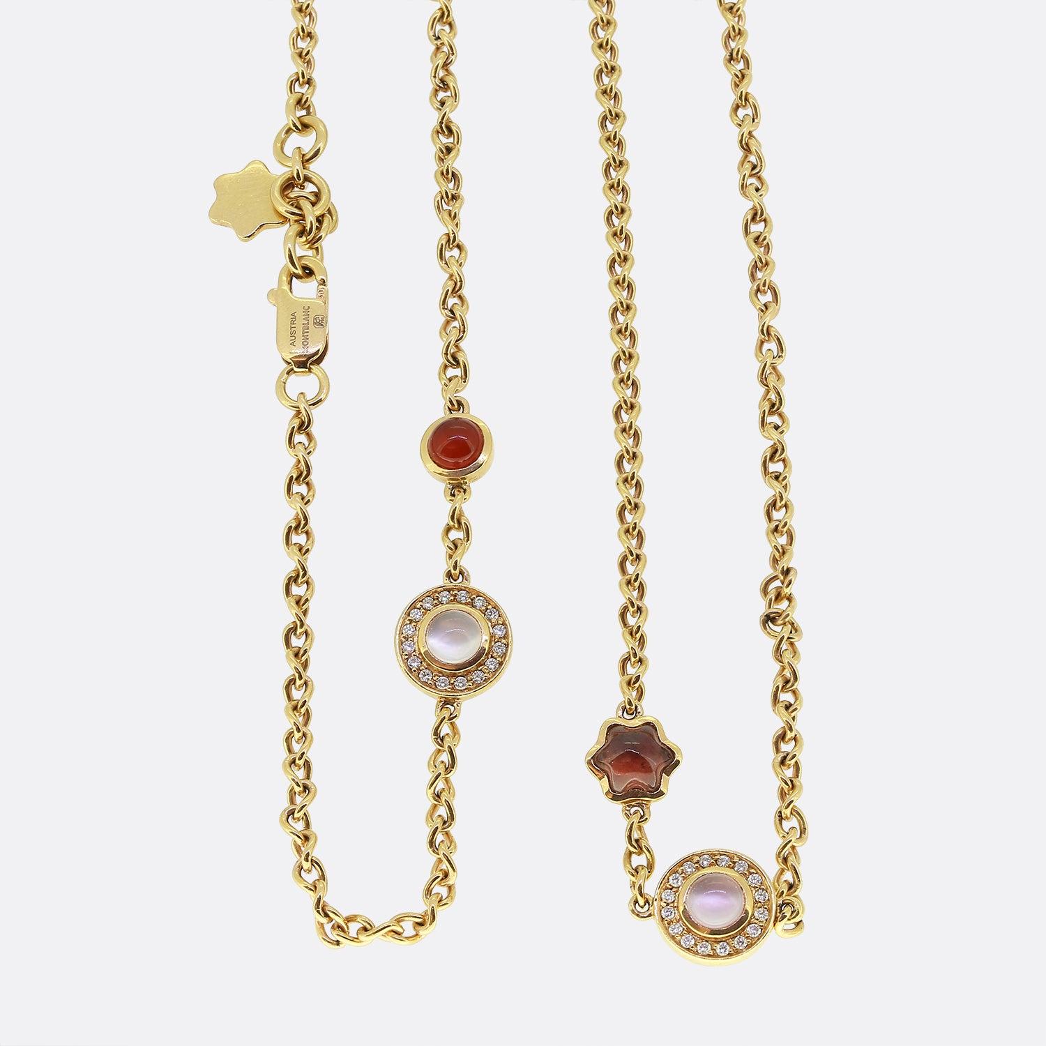 Questa è una collana Montblanc in oro rosa 18ct che fa parte dell'iconica collezione 