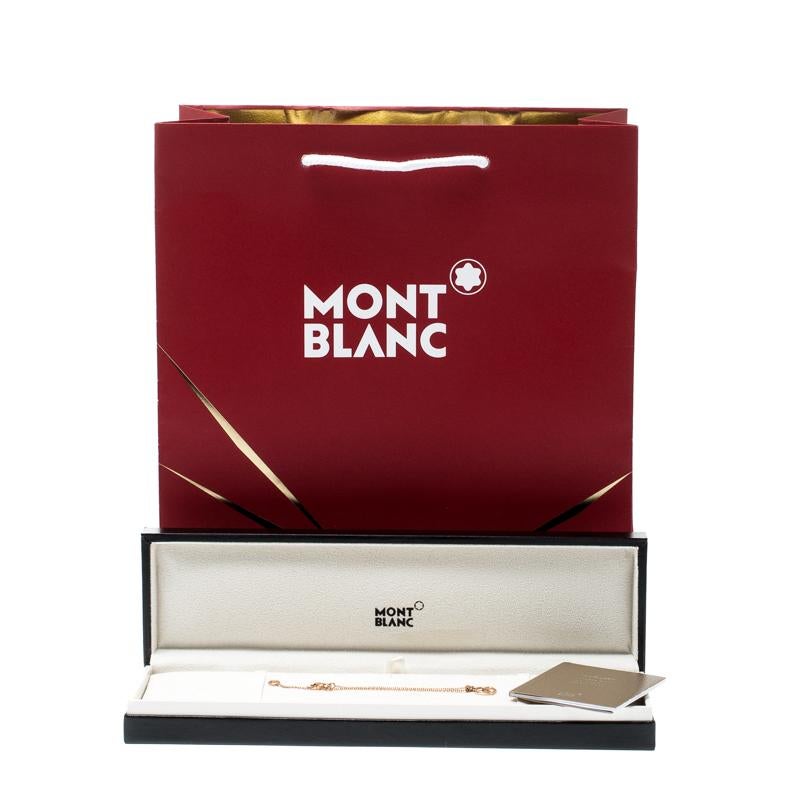 Contemporary Montblanc Coeur de Pétales Entrelacés 18k Rose Gold Charm Bracelet