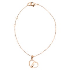 Montblanc Coeur de Pétales Entrelacés 18K Rose Gold Heart Charm Bracelet