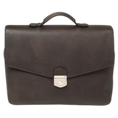 Montblanc Dark Brown Leather Meisterstuck Sfumato Briefcase