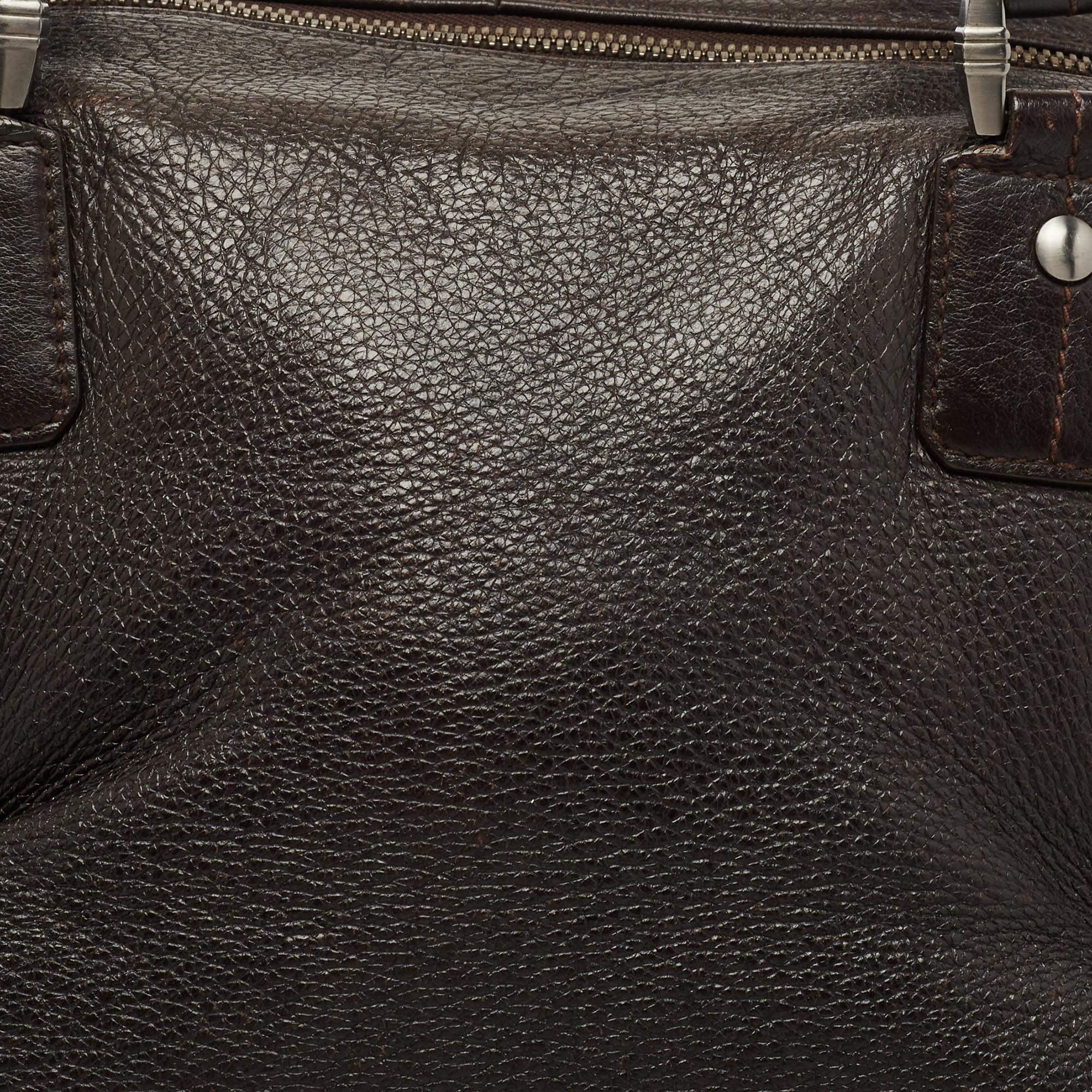 Montblanc Dark Brown Soft Grained Leather Meisterstuck Front Pocket Shoulder Bag 10
