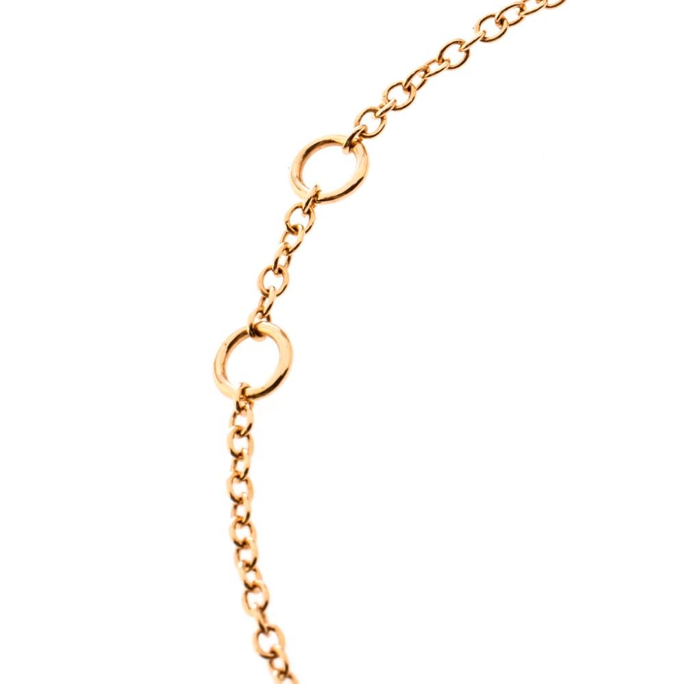 Contemporary Montblanc Diamond 18k Rose Gold Chain Bracelet