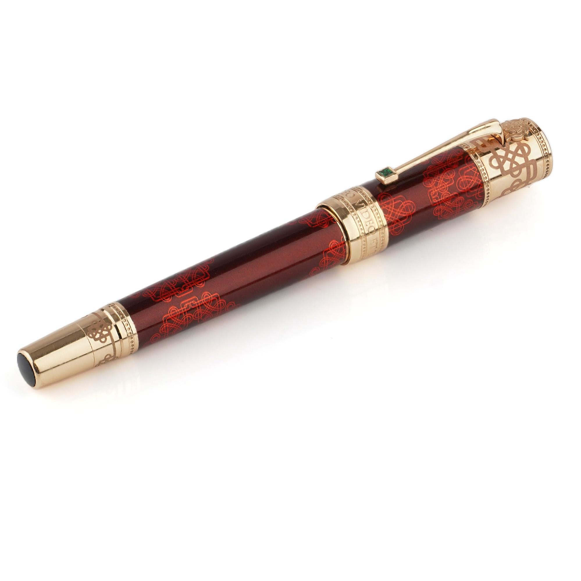 Montblanc Elizabeth I Patron of Art Series Limited Edition 612/888 Fountain Pen In Good Condition For Sale In Braintree, GB