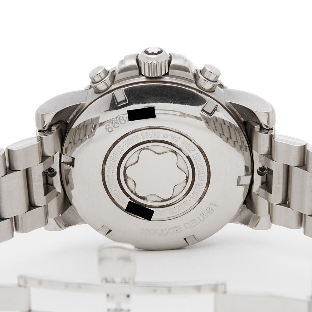Montblanc Flyback Stainless Steel 7059 In Excellent Condition In Bishop's Stortford, Hertfordshire