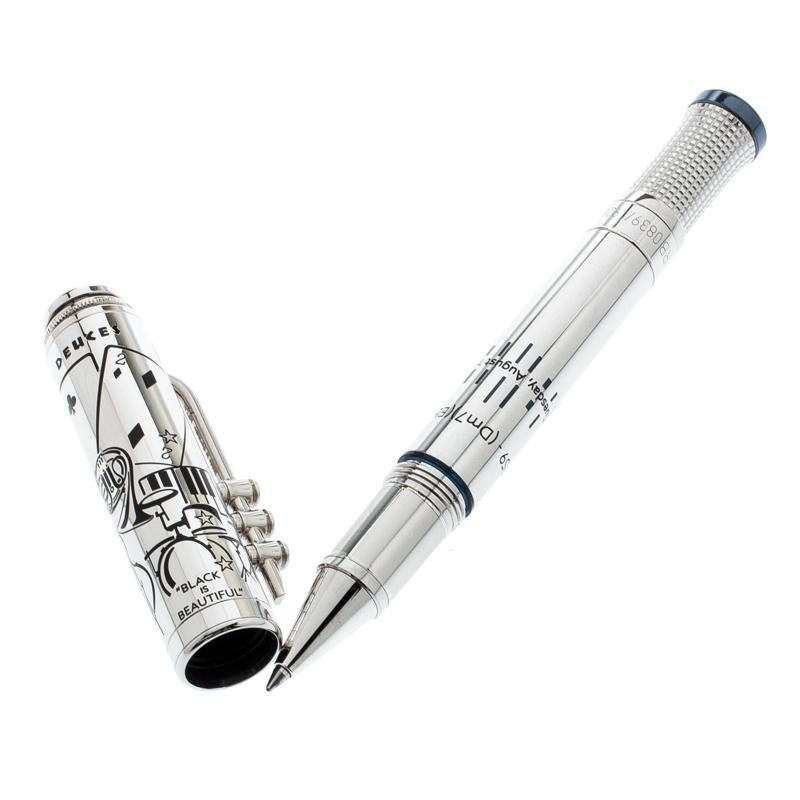 From their Great Characters Edition, Montblanc brings you this Limited Edition 1926 Rollerball Pen in honor of Miles Davis who is one of the most important names in the world of jazz and 20th-century music. This pen is crafted meticulously with