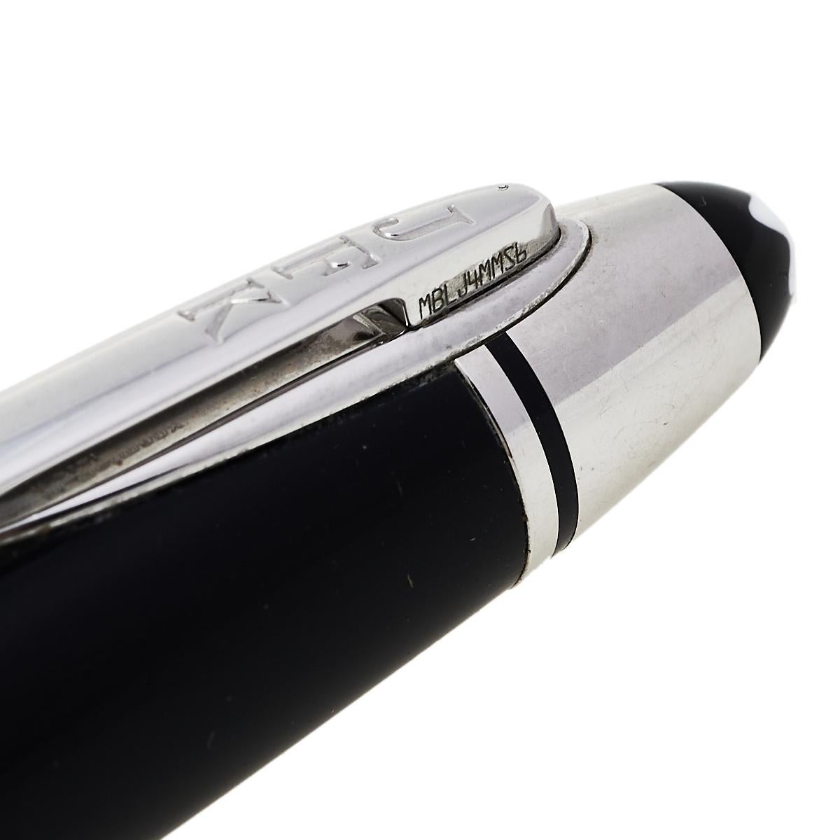 Black Montblanc Great Characters John F. Kennedy Dark Blue Resin Ballpoint Pen