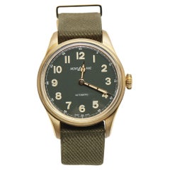 Montblanc Green Bronze Canvas NATO 1858 Limited Edition Wristwatch 40 mm