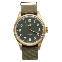 Montblanc Grüne Bronze Canvas NATO 1858 Limitierte Auflage Armbanduhr 40 mm