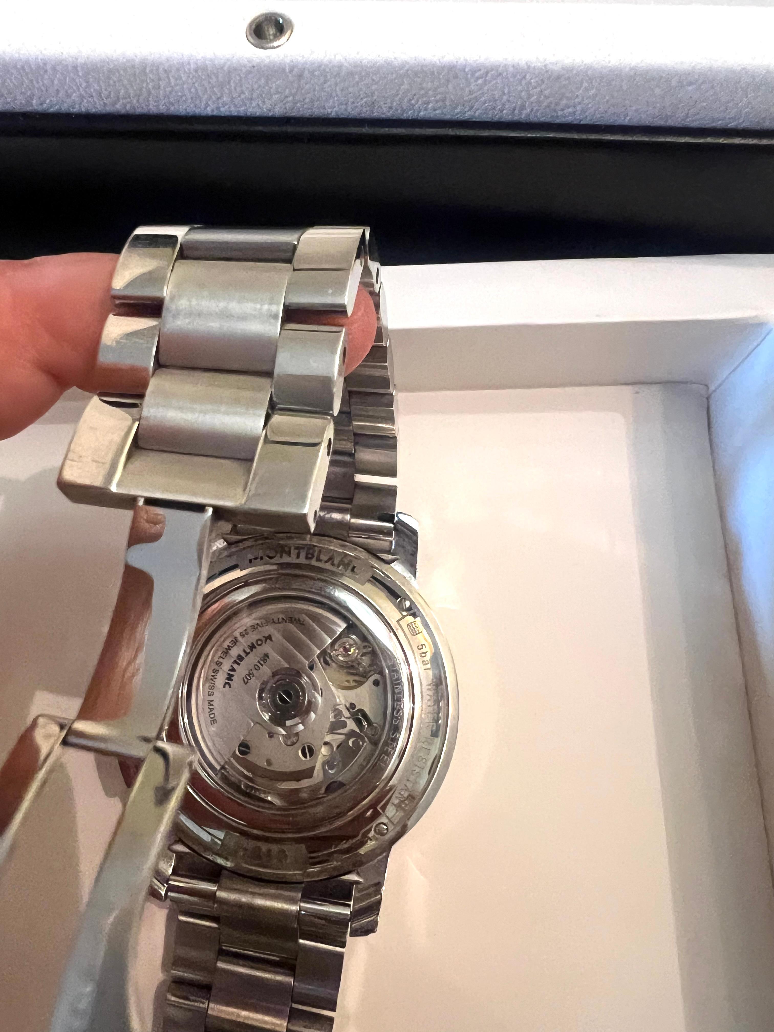 Montblanc Gris Oro Rosa 18K Acero inoxidable TimeWalker con caja y papeles en venta 5