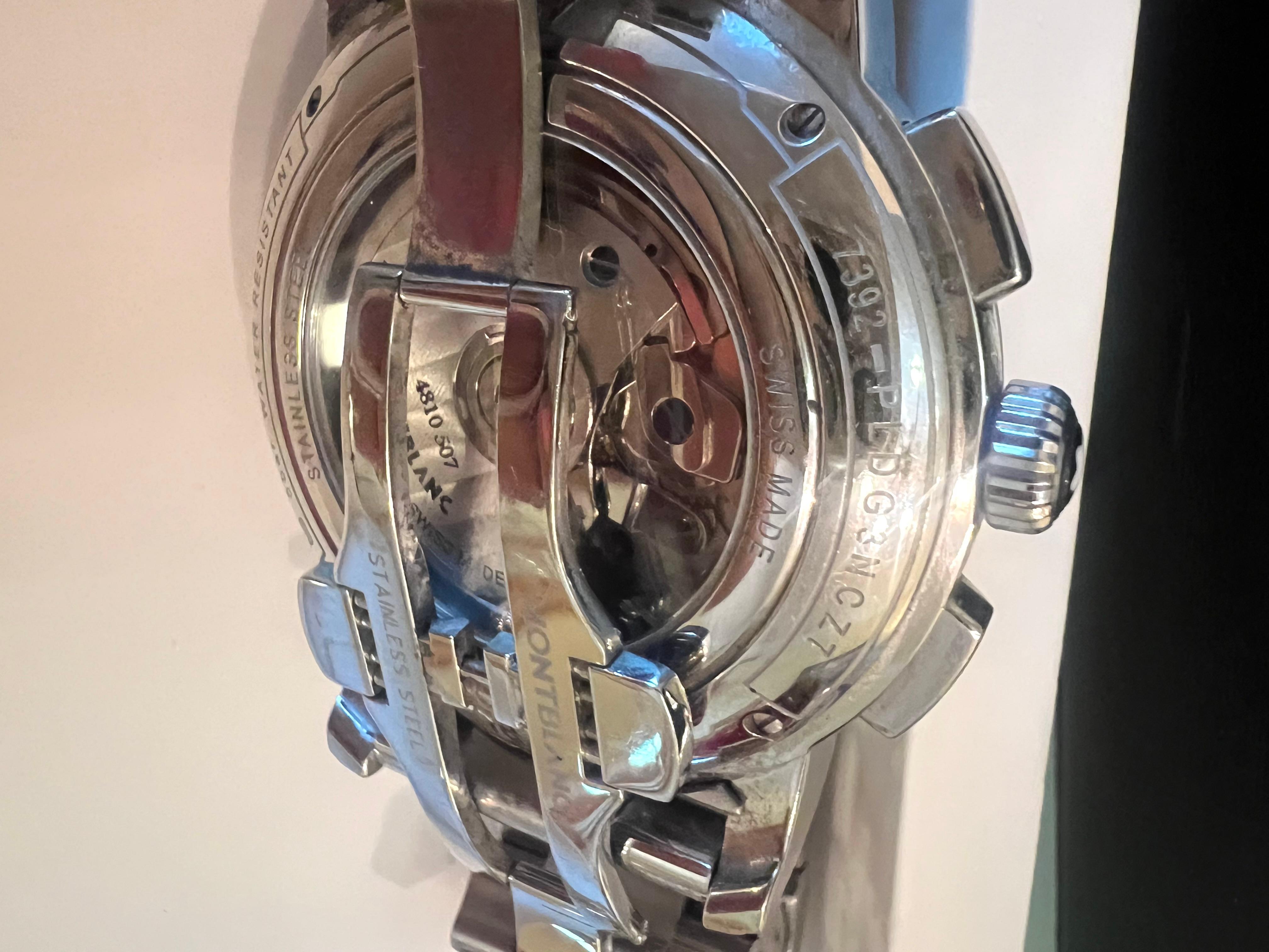 Montblanc Gris Oro Rosa 18K Acero inoxidable TimeWalker con caja y papeles en venta 6