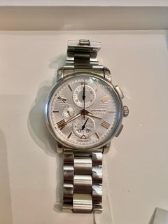 Montblanc Grey 18K Rose Gold Stainless Steel TimeWalker with box and papers