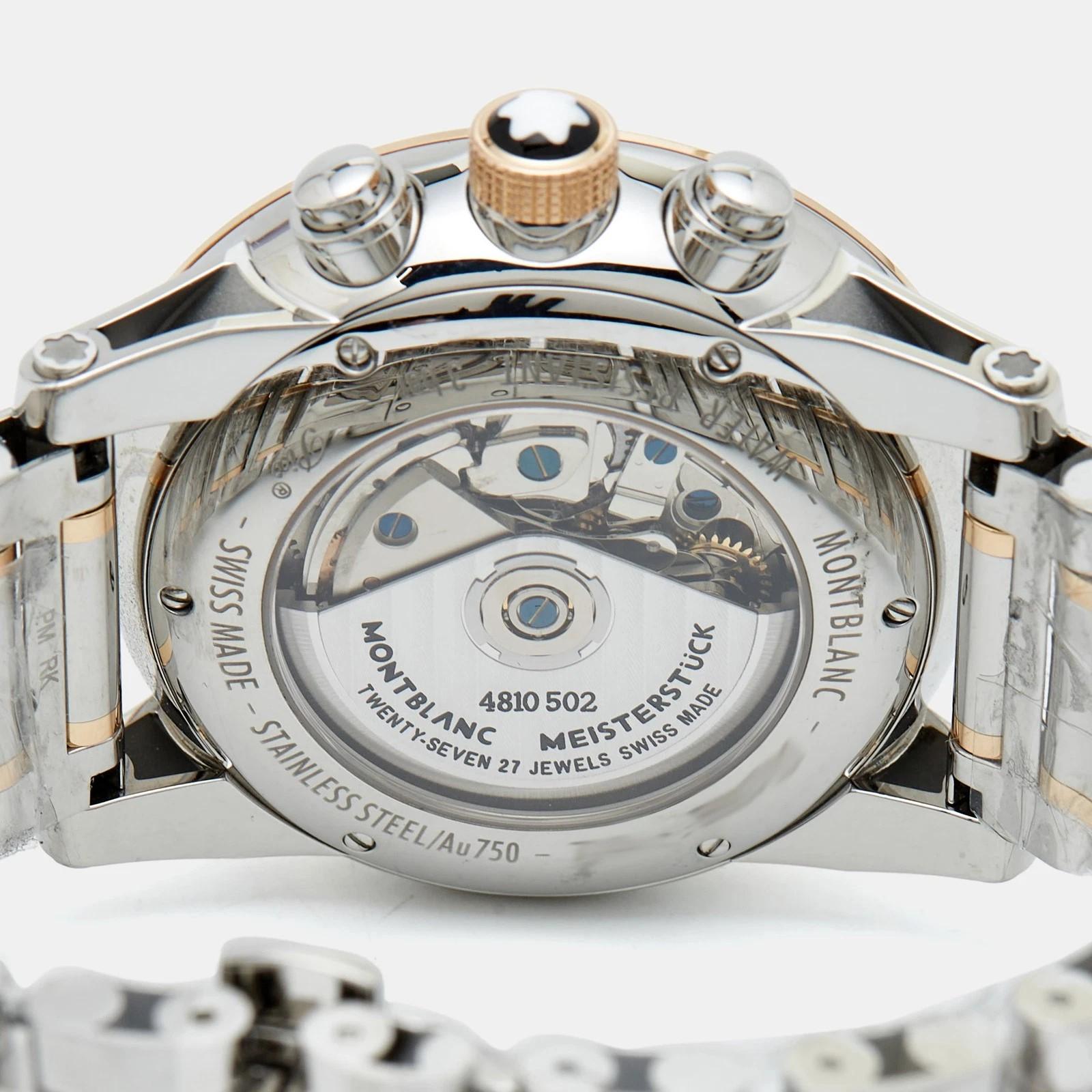 Montblanc Gris Oro Rosa 18K Acero inoxidable TimeWalker con caja y papeles Contemporáneo en venta