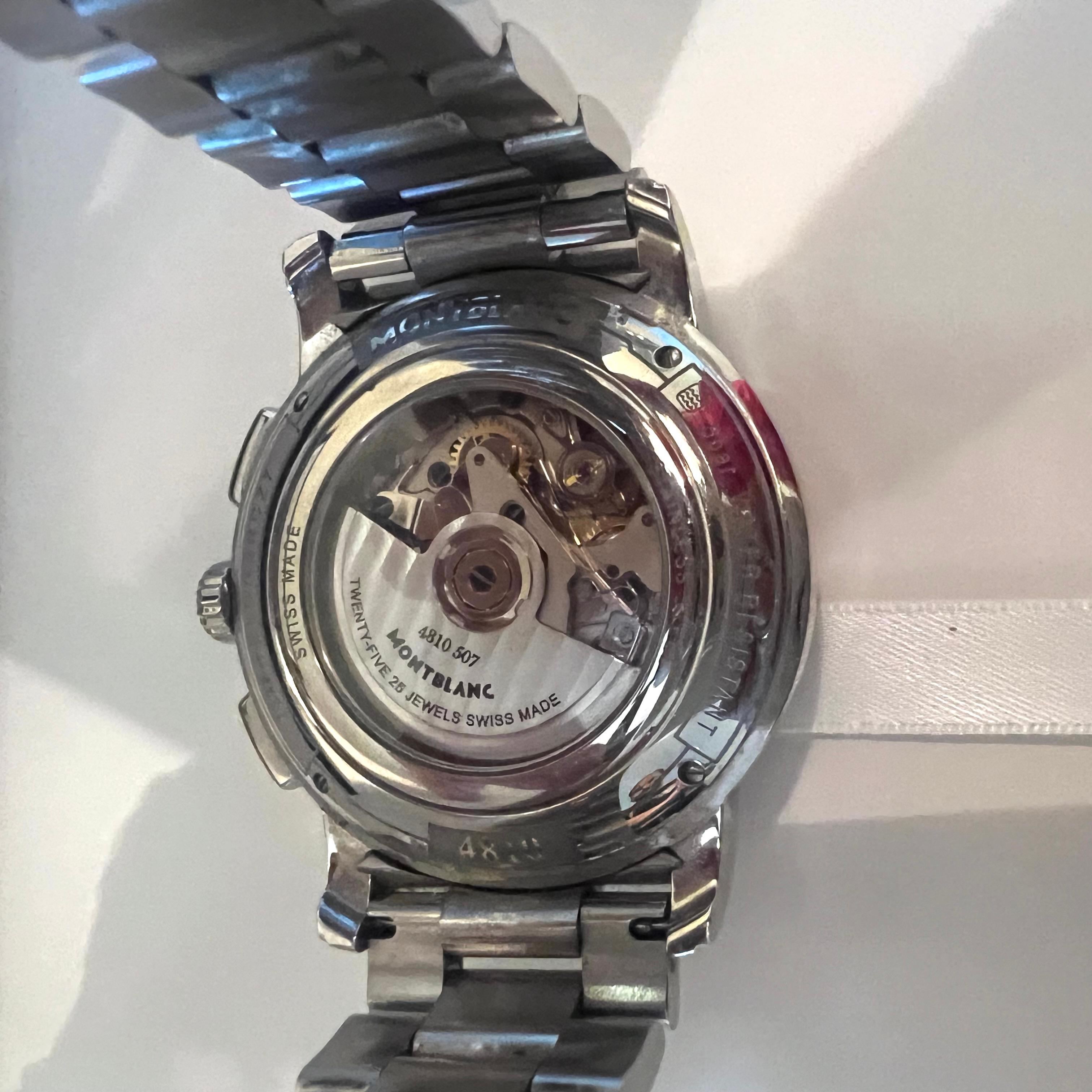 Montblanc Gris Oro Rosa 18K Acero inoxidable TimeWalker con caja y papeles en Excelente estado para la venta en Bilbao, ES