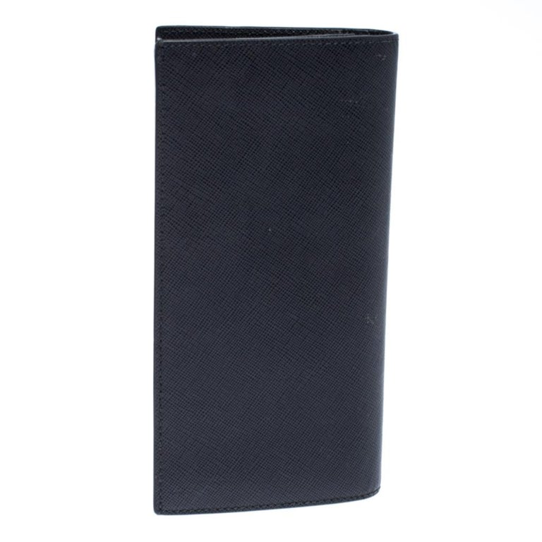 Montblanc Grey Leather Sartorial 6CC Long Bifold Wallet For Sale at 1stdibs
