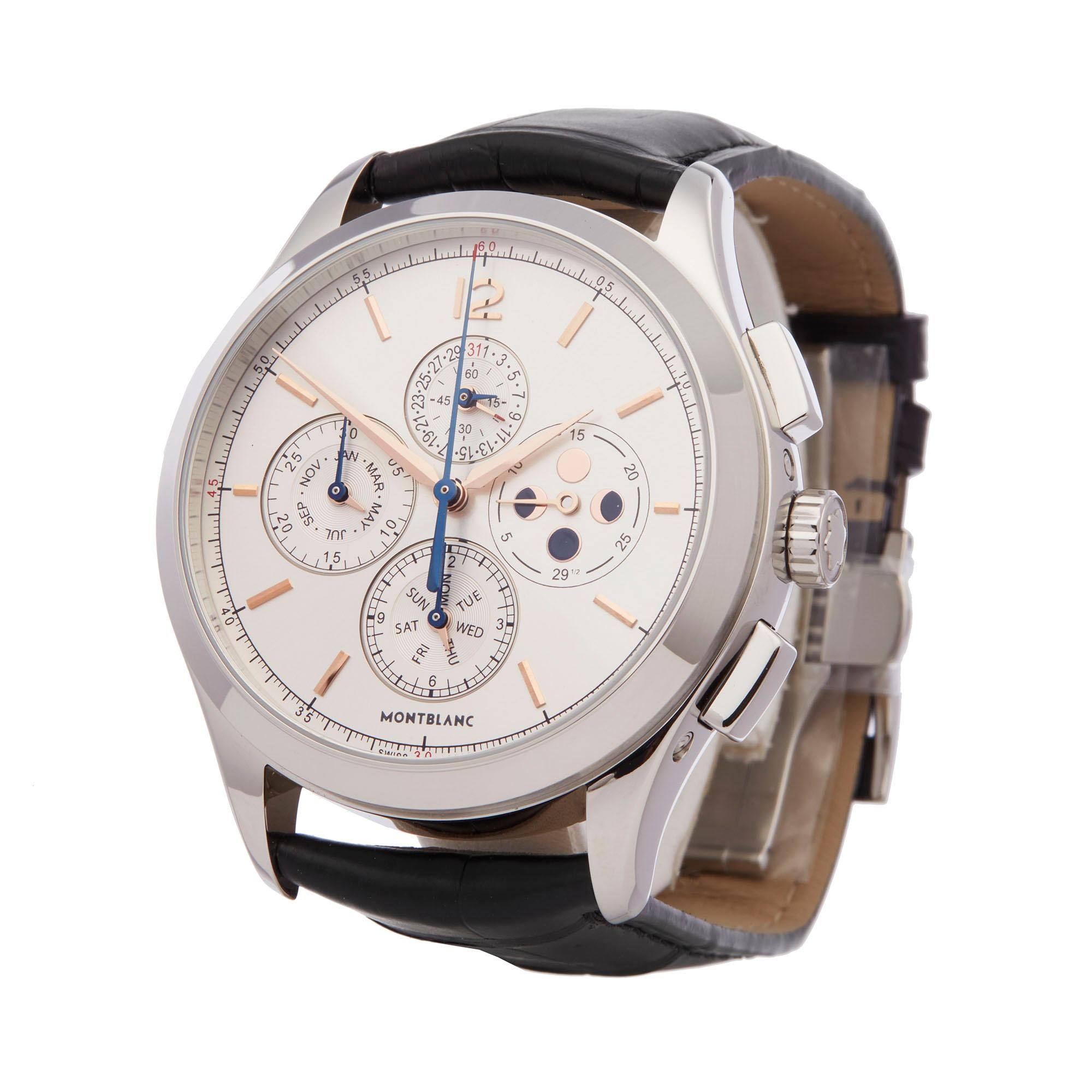 Ref: W6375
Manufacturer: Montblanc
Model: Heritage
Model Ref: 114875
Age: Circa 2019
Gender: Mens
Complete With: Box, Manuals, Open Guarantee & Pusher
Dial: Silver Baton
Glass: Sapphire Crystal
Movement: Automatic
Water Resistance: To Manufacturers