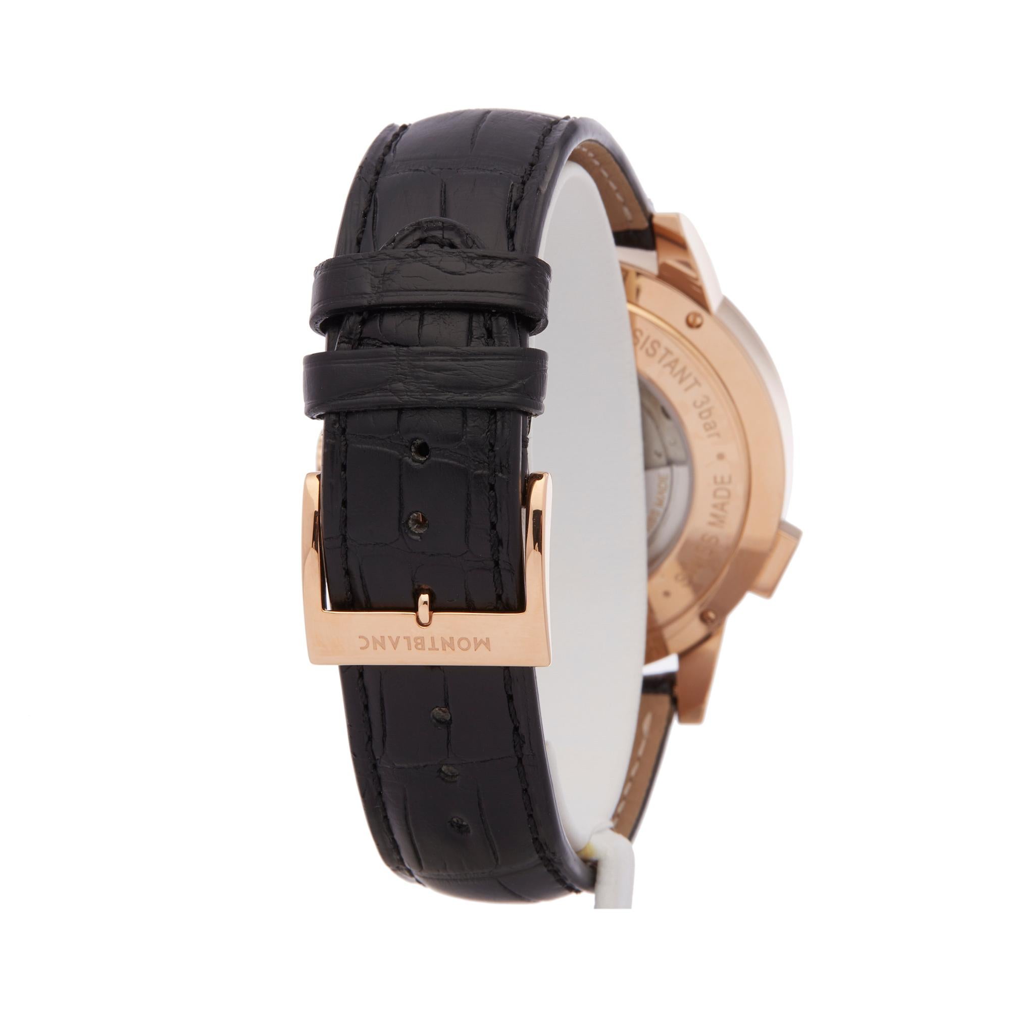 Montblanc Heritage Spirit Worldtimer 18 Karat Rose Gold 112307 In Excellent Condition In Bishops Stortford, Hertfordshire